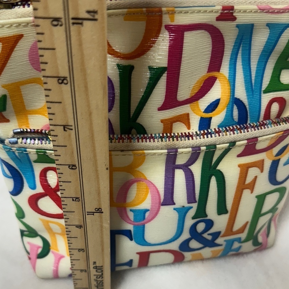 Dooney & Bourke Grafica Multicolor Letter Print Crossbody Bag vintage - Picture 9 of 13